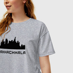 Футболка оверсайз женская Makhachkala, цвет: меланж — фото 2