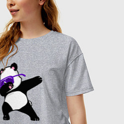 Футболка оверсайз женская Dab panda, цвет: меланж — фото 2