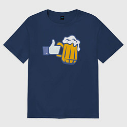 Женская футболка оверсайз Like beer