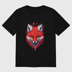 Женская футболка оверсайз Лисий демон