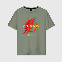 Футболка оверсайз женская The Flash logotype, цвет: авокадо