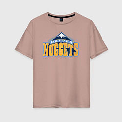 Женская футболка оверсайз Denver Nuggets