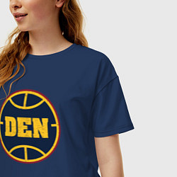 Футболка оверсайз женская Den basketball, цвет: тёмно-синий — фото 2