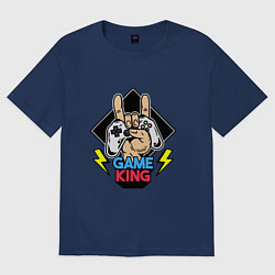 Футболка оверсайз женская Король игры, цвет: тёмно-синий