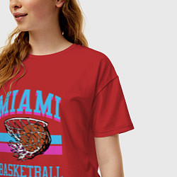 Футболка оверсайз женская Basket Miami, цвет: красный — фото 2