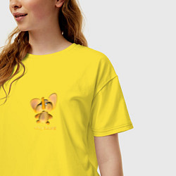 Футболка оверсайз женская Маленький желтый слоненок, цвет: желтый — фото 2
