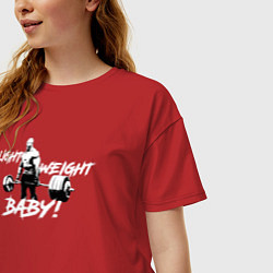 Футболка оверсайз женская Yeah buddy light weight, цвет: красный — фото 2