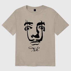 Футболка оверсайз женская Dali face, цвет: миндальный