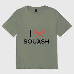 Футболка оверсайз женская I Love Squash, цвет: авокадо