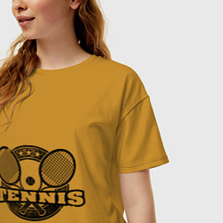 Футболка оверсайз женская Tennis, цвет: горчичный — фото 2