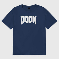 Футболка оверсайз женская Doom nightmare mode, цвет: тёмно-синий