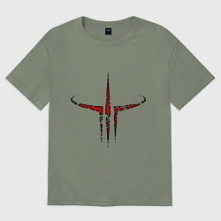 Футболка оверсайз женская Quake III logo, цвет: авокадо