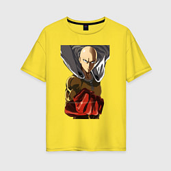 Футболка оверсайз женская Saitama fist, цвет: желтый