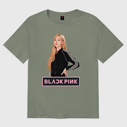 Футболка оверсайз женская Блэкпинк Роза, цвет: авокадо