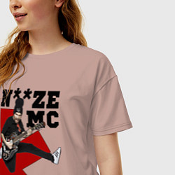 Футболка оверсайз женская Noize MC - guitarist, цвет: пыльно-розовый — фото 2