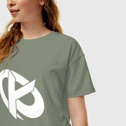 Футболка оверсайз женская Karmine Corp, цвет: авокадо — фото 2