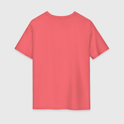 Женская футболка оверсайз Сайтама сконцентрирован / Коралловый – фото 2