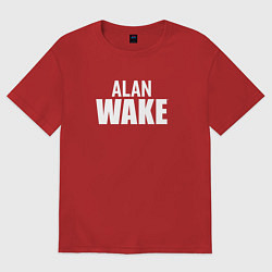 Футболка оверсайз женская Alan Wake logo, цвет: красный