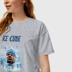 Футболка оверсайз женская Ice Cube in ice cube, цвет: меланж — фото 2