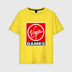 Футболка оверсайз женская Virgin games logo, цвет: желтый