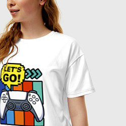 Футболка оверсайз женская Gamer by night, цвет: белый — фото 2