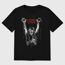 Футболка оверсайз женская Cannibal Corpse арт, цвет: черный