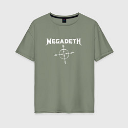 Футболка оверсайз женская Megadeth: Cryptic Writings, цвет: авокадо