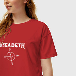 Футболка оверсайз женская Megadeth: Cryptic Writings, цвет: красный — фото 2