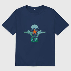 Футболка оверсайз женская ВДВ десантура, цвет: тёмно-синий