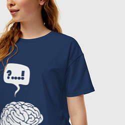 Футболка оверсайз женская Штурм мозга, цвет: тёмно-синий — фото 2