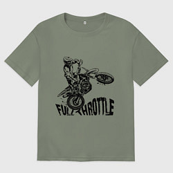 Футболка оверсайз женская Полный газ, цвет: авокадо