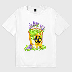 Футболка оверсайз женская Токсичные грибы, цвет: белый