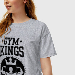 Футболка оверсайз женская Gym kings, цвет: меланж — фото 2