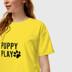 Футболка оверсайз женская Puppy Play, цвет: желтый — фото 2