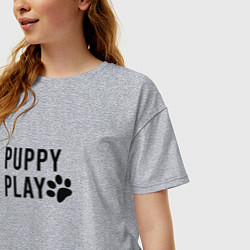 Футболка оверсайз женская Puppy Play, цвет: меланж — фото 2