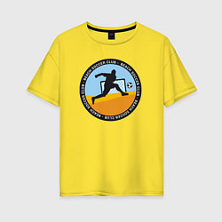 Футболка оверсайз женская Пляжный футбольный клуб, цвет: желтый