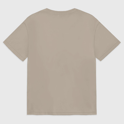 Женская футболка оверсайз Карта мира - акварель / Миндальный – фото 2