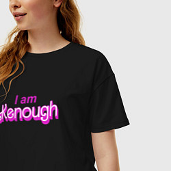 Футболка оверсайз женская I am kenough barbie, цвет: черный — фото 2