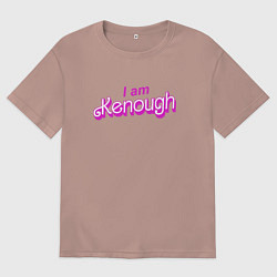 Футболка оверсайз женская I am kenough barbie, цвет: пыльно-розовый