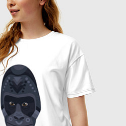 Футболка оверсайз женская Black gorilla, цвет: белый — фото 2