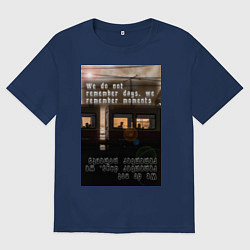 Футболка оверсайз женская Motivation Art moments, цвет: тёмно-синий