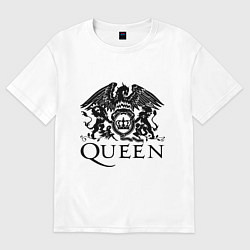 Футболка оверсайз женская Queen - logo, цвет: белый