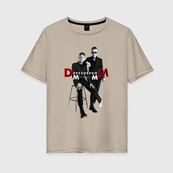 Футболка оверсайз женская Depeche Mode - Memento Mori Two of Us, цвет: миндальный