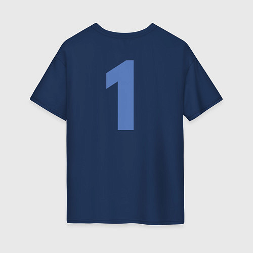 Женская футболка оверсайз Достойный первый - синий / Тёмно-синий – фото 2