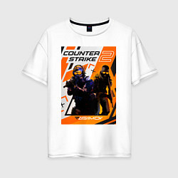 Футболка оверсайз женская КС 2 Азимов, цвет: белый