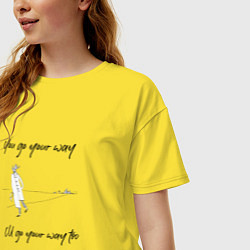 Футболка оверсайз женская You go your way - Ill go your way too BW1, цвет: желтый — фото 2