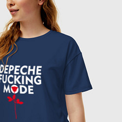 Футболка оверсайз женская Depeche Mode - Rose mode, цвет: тёмно-синий — фото 2
