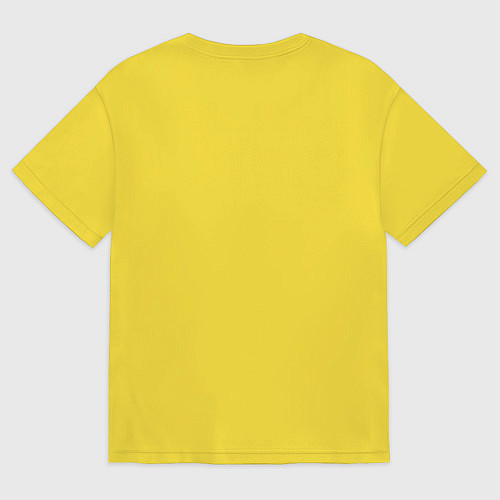 Женская футболка оверсайз Кот - деловой / Желтый – фото 2