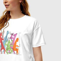 Футболка оверсайз женская Jazz band, цвет: белый — фото 2