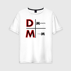 Футболка оверсайз женская Depeche Mode - Memento Mori Logo, цвет: белый
